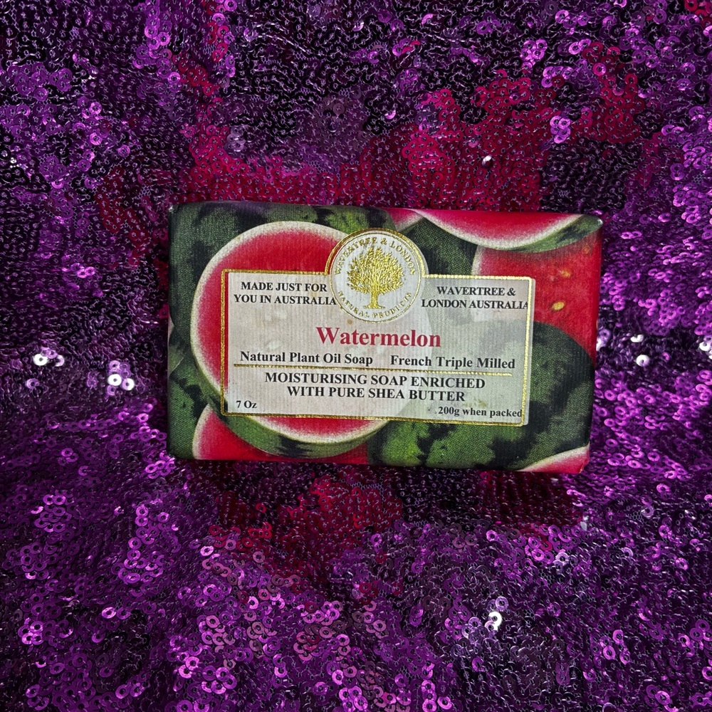 Wavertree & London Watermelon Luxury‎ Natural Plant Oil Soap Bar 7 oz NEW NIP
